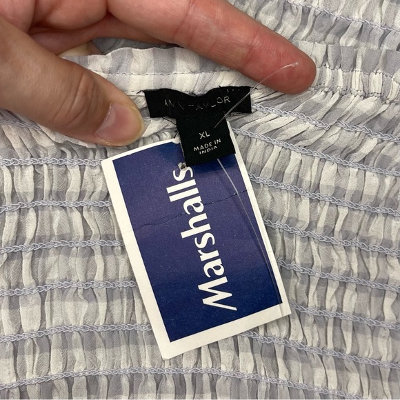 Ann Taylor Smocked Gingham Blouse - Picture 4 of 4